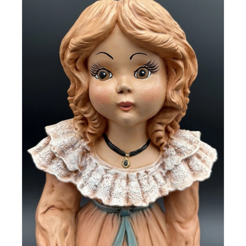 Vtg Homemade Ceramic Young Lady By Margie Hatcher Of Wilton, Alabama